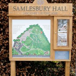 fsc oak noticeboard and sign