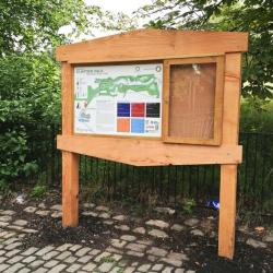 fsc douglas fir lockable noticeboard