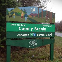 coed y brenin wooden signage