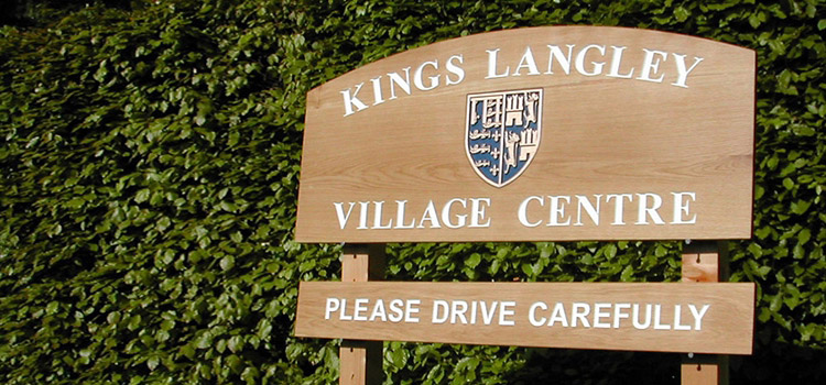 kings langley wooden signage