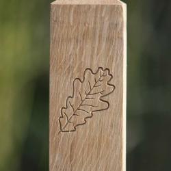 handmade oak waymarker