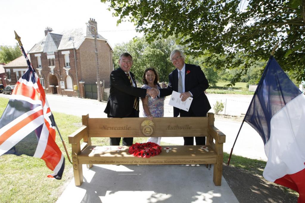 Memorial bench in France